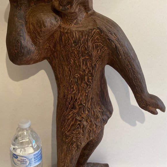 Vintage Fine Art, Inuit Carving, Wood, 20 1/2" - Picture 2 of 10